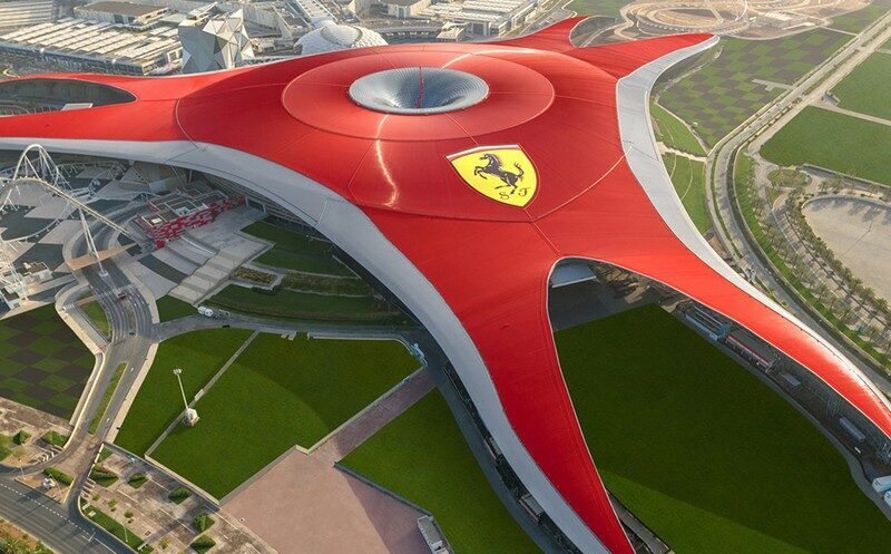 Ferrari Park and the Sheikh Zayed Mosque